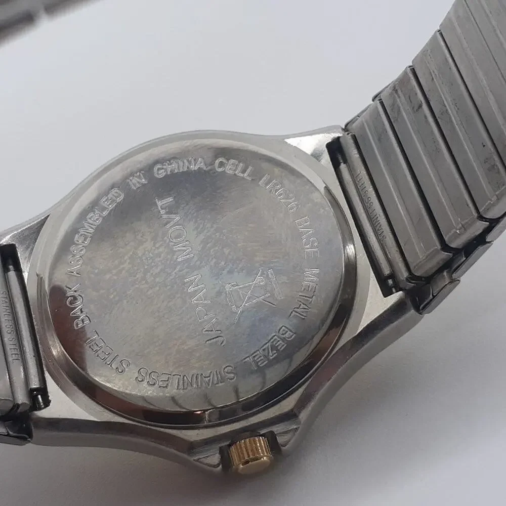 Revolve Quartz Men's Watch White Dial Japan Movt Wristwatch